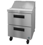 Freezer SR27B-8D2, Refrigerator, Single Section Sandwich Prep Table, Stainless Drawers (6.22 cu ft)
