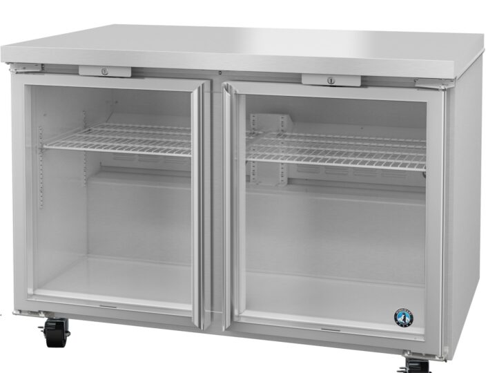 Freezer UR48B-GLP01, Refrigerator, Two Section Undercounter, Full Glass Door (12 cu ft)