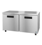 Freezer UR60B-01, Refrigerator, Two Section Undercounter, Stainless Doors with Lock (15.1 cu ft)