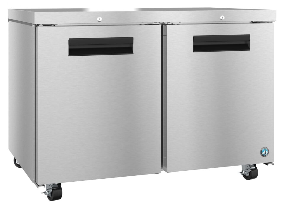 Freezer UR48A-01, Refrigerator, Two Section Undercounter, Stainless Doors with Lock