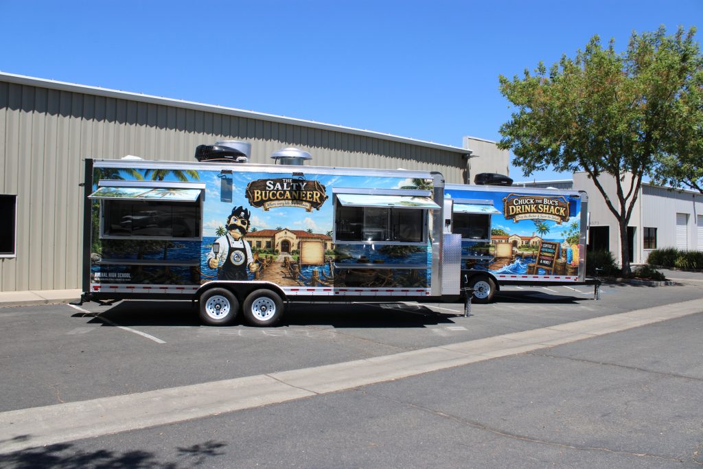 22-ft school food trailer service-side exterior detail