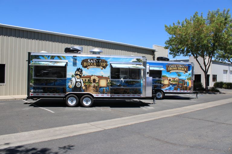 22-ft school food trailer service-side exterior detail