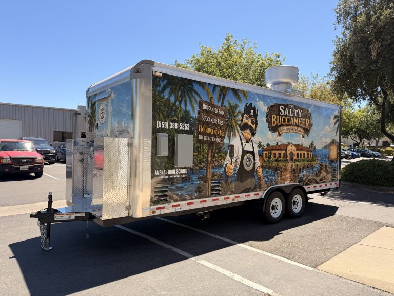 Opposite-side exterior view of The Salty Buccaneer school food trailer