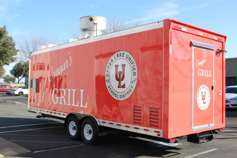 Close-up of the Cougar’s Grill exterior branding.