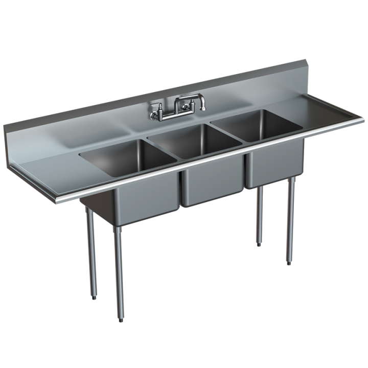 75″ Three-Compartment Sink