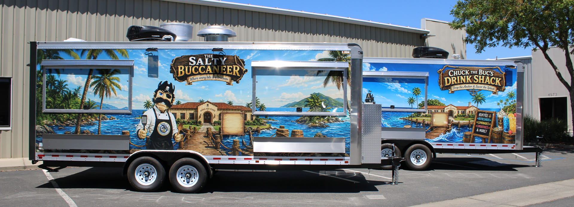 Custom school food trailers built for Reef-Sunset Unified School District