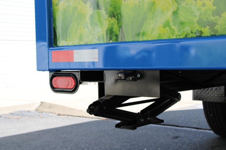 food trailer rear chassis frame and stabilizer support system detail