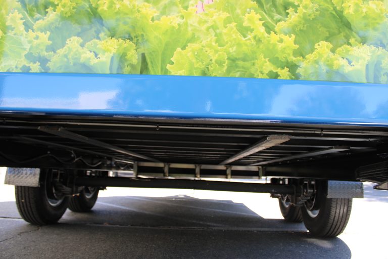 food trailer undercarriage chassis frame and axle structure for heavy-duty support