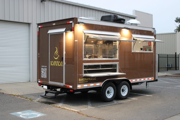 Coffee Trailer for Sale in Fair Oaks CA built for Kavka with dual serving windows