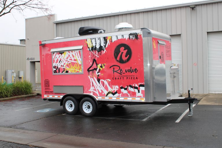 Revolve Craft Pizza food trailer serving window side view Arroyo Grande CA