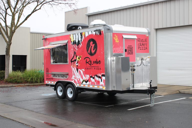 Revolve Craft Pizza trailer front three quarter view Arroyo Grande CA