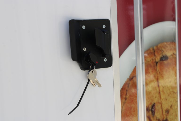 interior electrical control component in commercial pizza food trailer