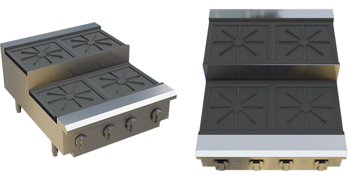 24" Step Up Gas Hot Plate