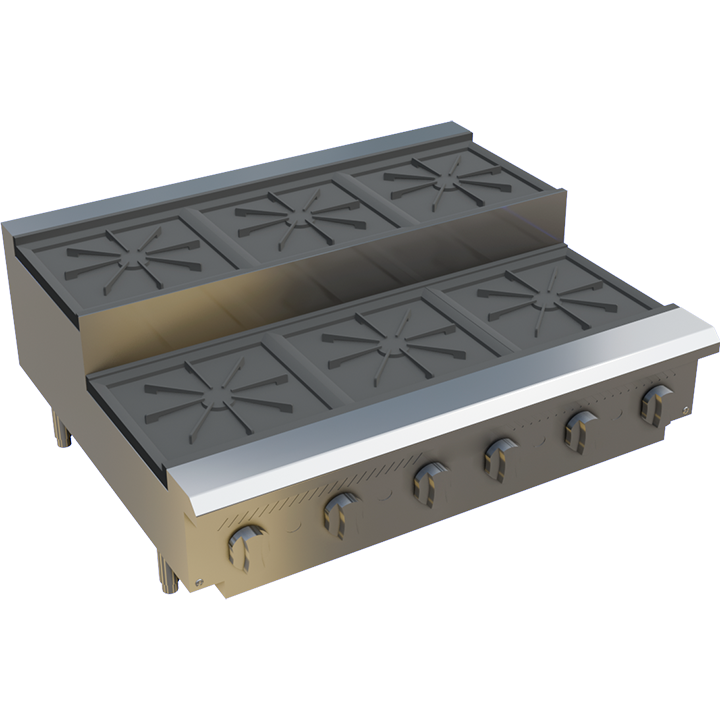36" Step Up Gas Hot Plate