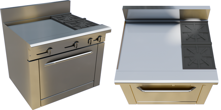 36" Gas Restaurant Range