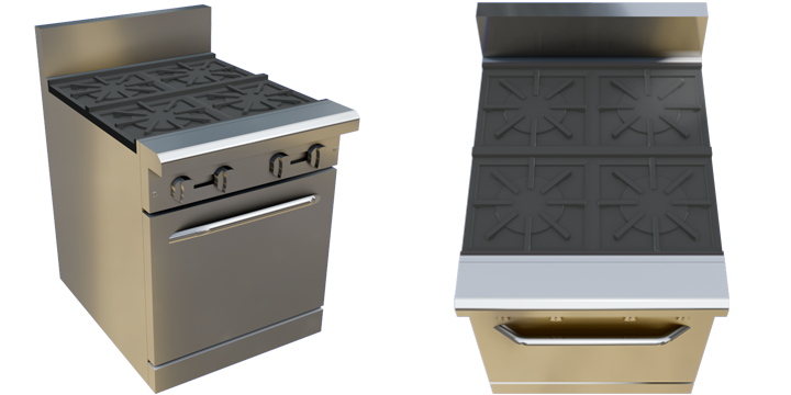 24" Gas Restaurant Range