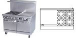 48" Gas Restaurant Range
