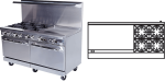 60" Gas Restaurant Range