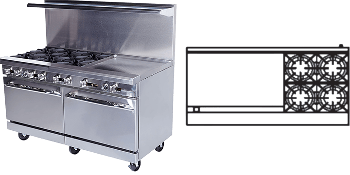 60" Gas Restaurant Range