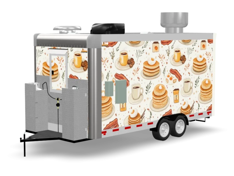 Breakfast Bakery with custom wrap, rear view, Golden State Trailers