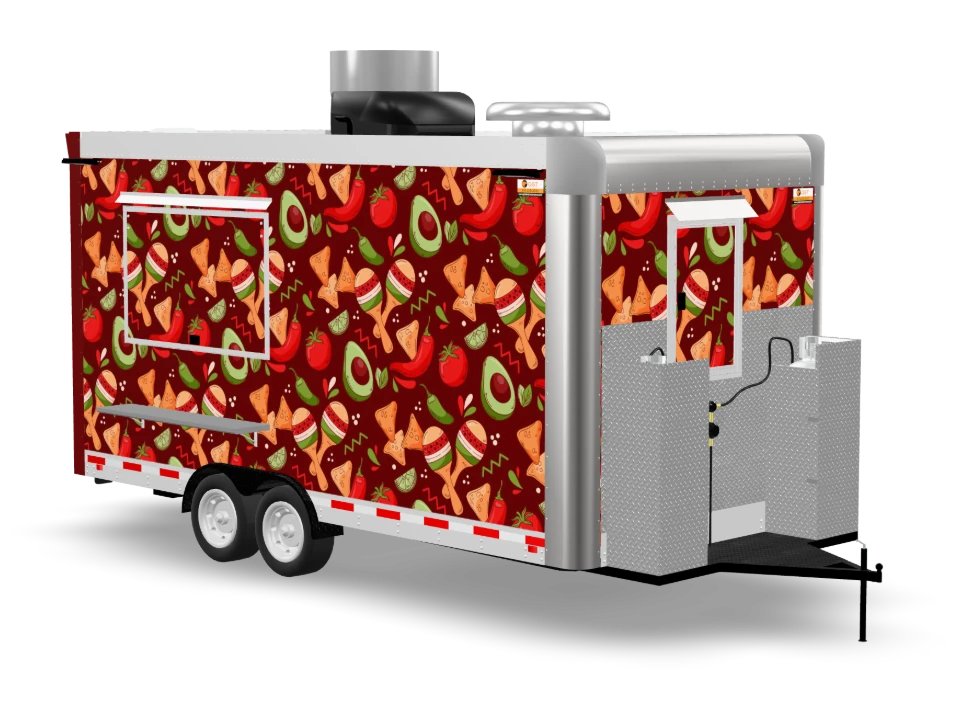 Chili Food Trailer with custom wrap, 16 ft, Golden State Trailers
