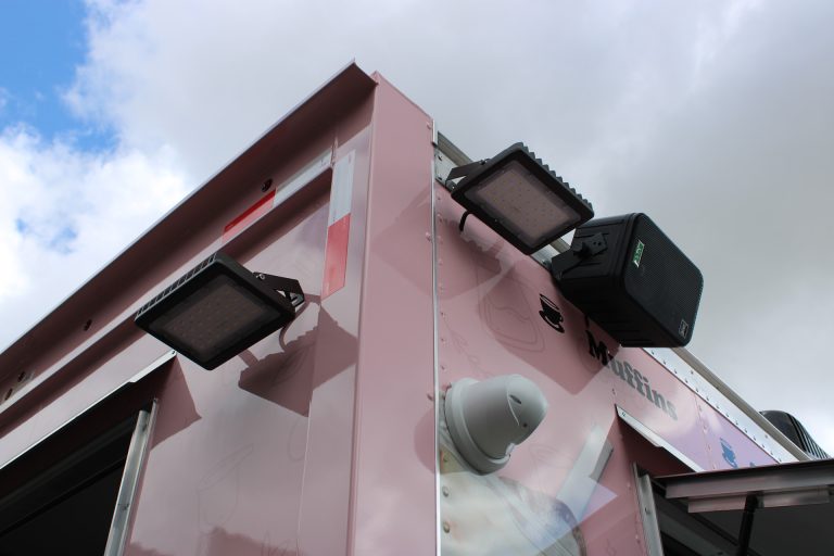 Coffee food trailer exterior utility equipment.