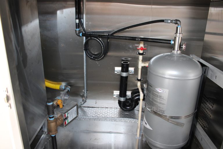 Custom coffee food trailer propane system.