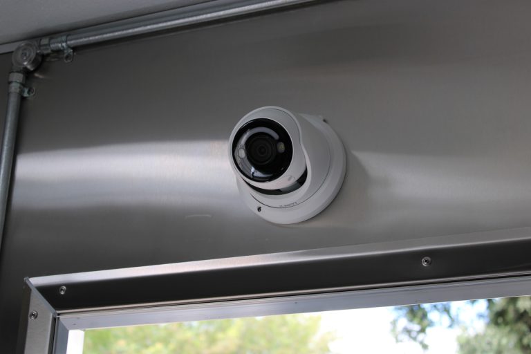 Coffee food trailer ventilation outlet.