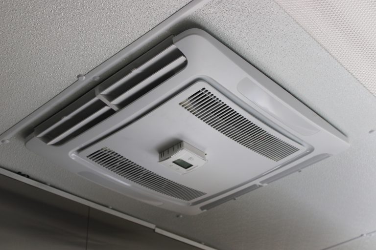 Coffee food trailer ceiling air conditioner.