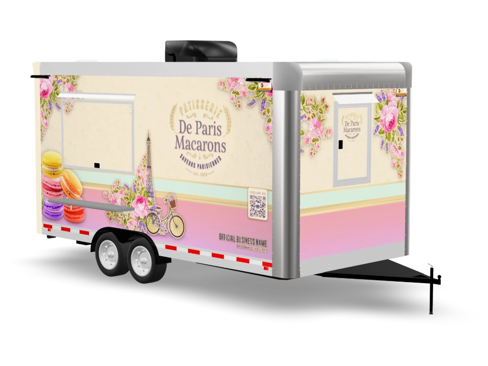 Cookie Food Trailer with custom wrap, 16 ft, Golden State Trailers