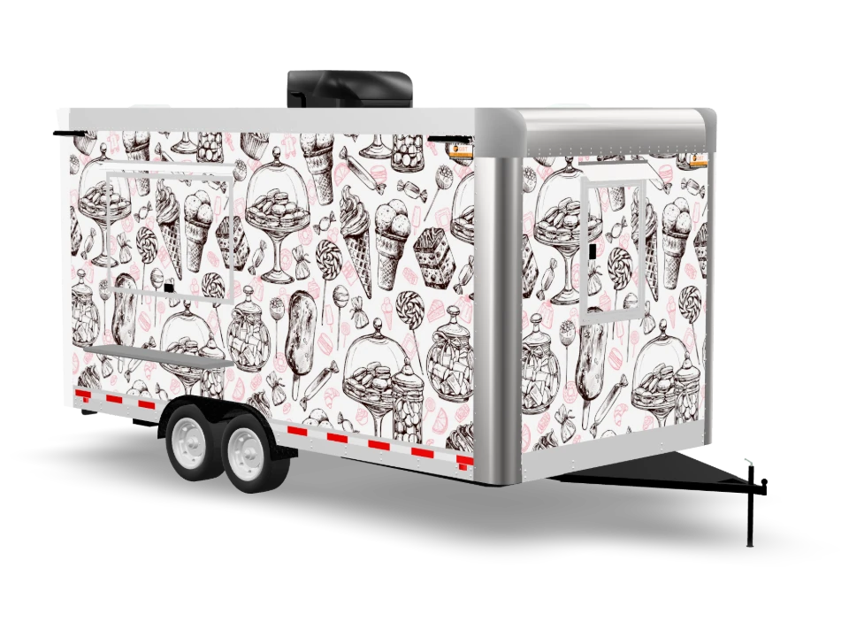 Desserts Sweet Snacks with custom wrap, 16 ft, Golden State Trailers