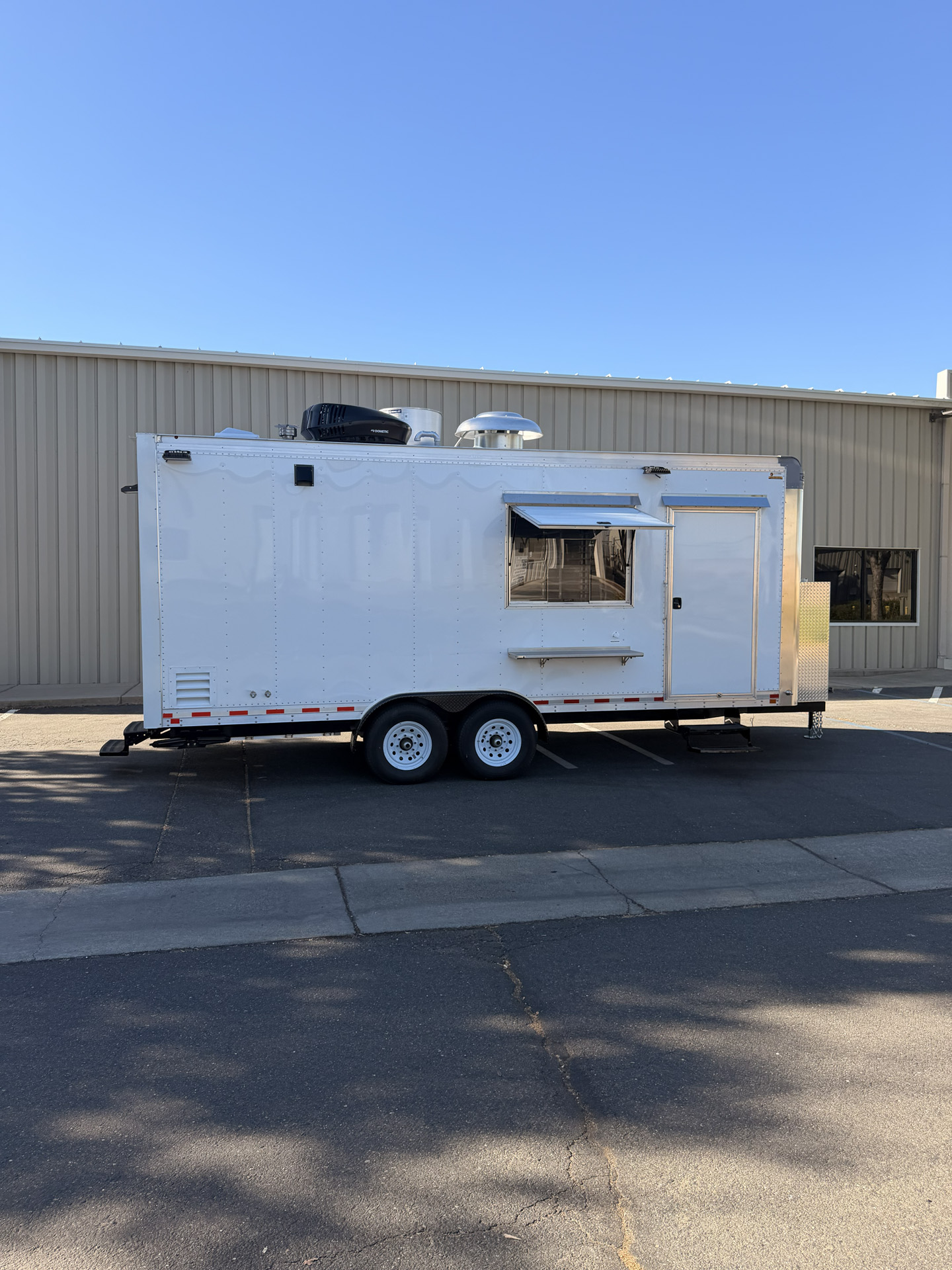 Custom commercial food trailer ready for delivery