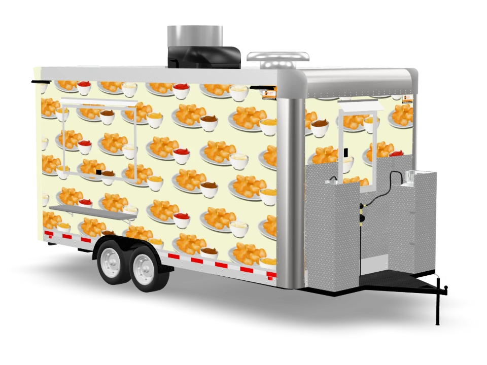 Fried Dough Food Trailer with custom wrap, 16 ft, Golden State Trailers