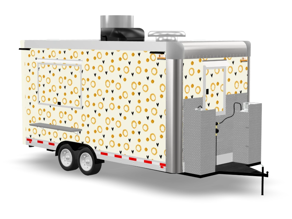 Funnel Cake Food Trailer with custom wrap, 16 ft, Golden State Trailers