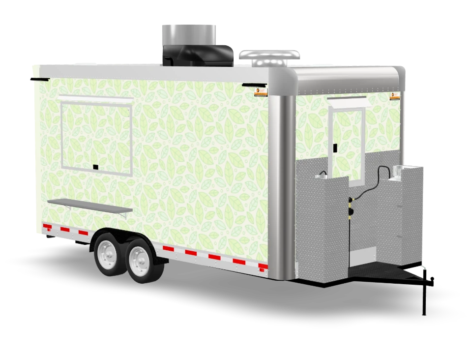 Gluten Free Food Trailer with custom wrap, 16 ft, Golden State Trailers