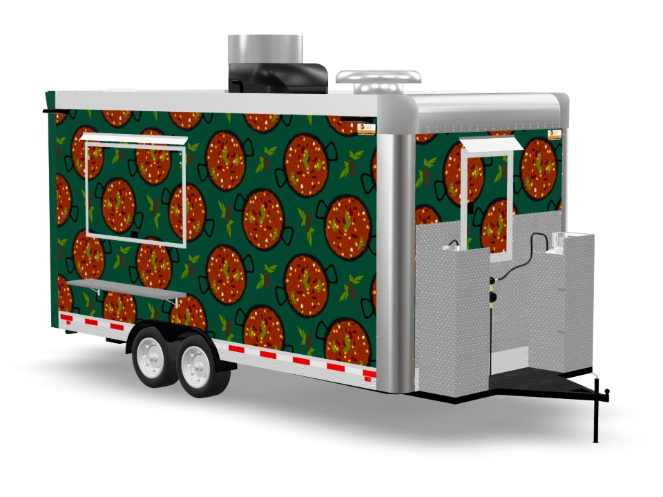 Goulash Food Trailer with custom wrap, 16 ft, Golden State Trailers