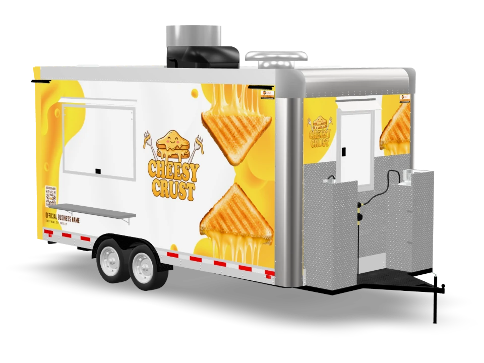 Grilled Cheese Food Trailer with custom wrap, 16 ft, Golden State Trailers