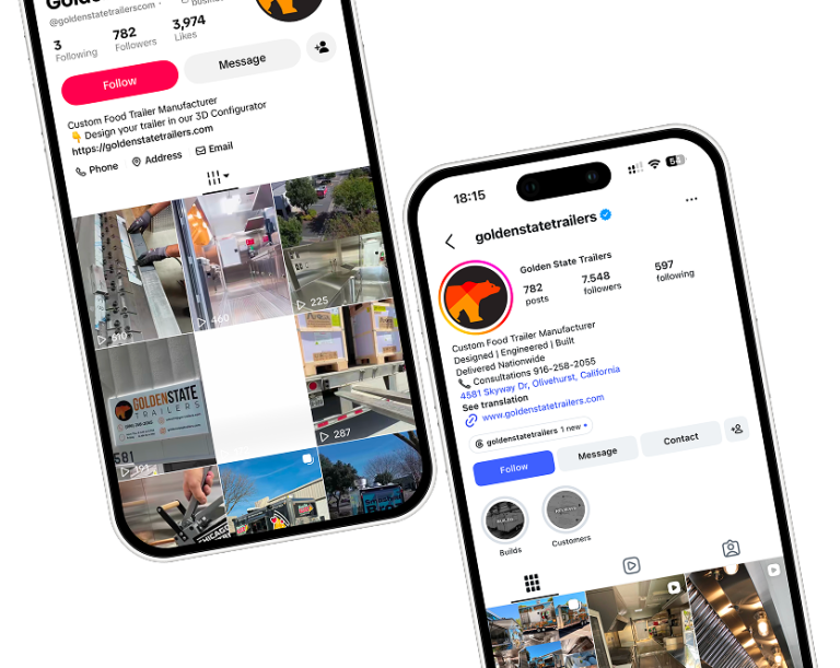 Golden State Trailers on TikTok and Instagram