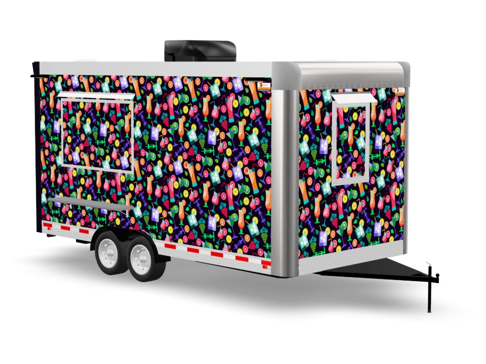 Juice Bar Food Trailer with custom wrap, 16 ft, Golden State Trailers