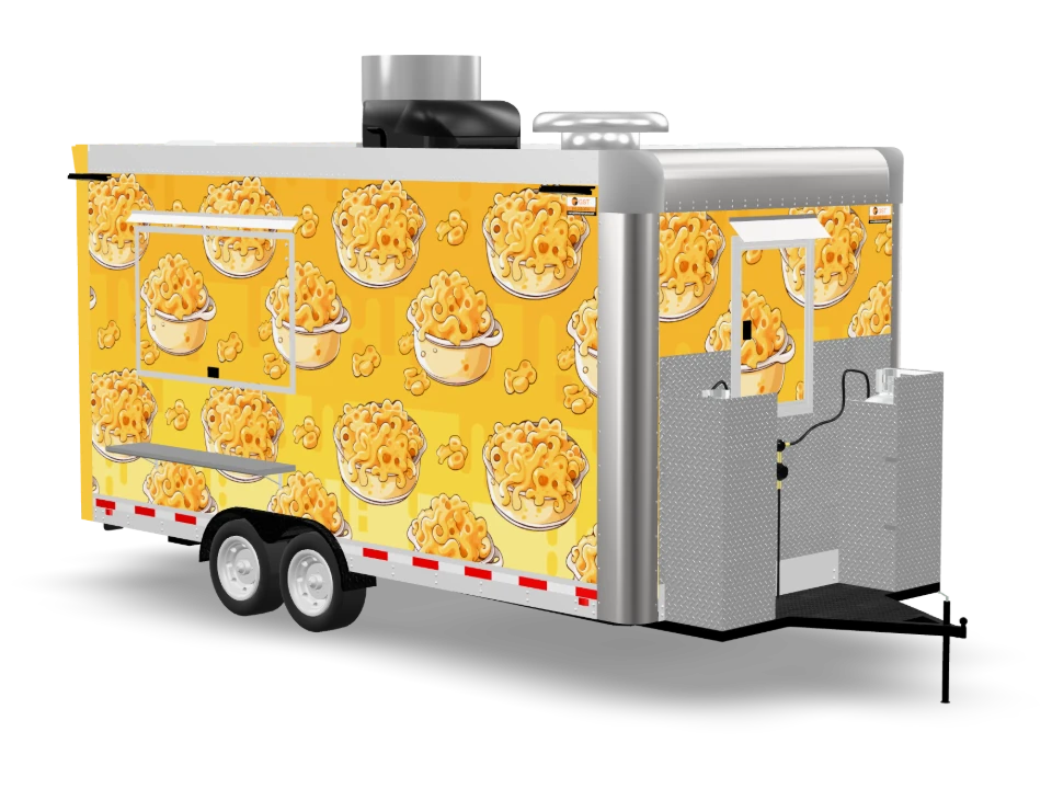 Mac And Cheese Food Trailer with custom wrap, 16 ft, Golden State Trailers