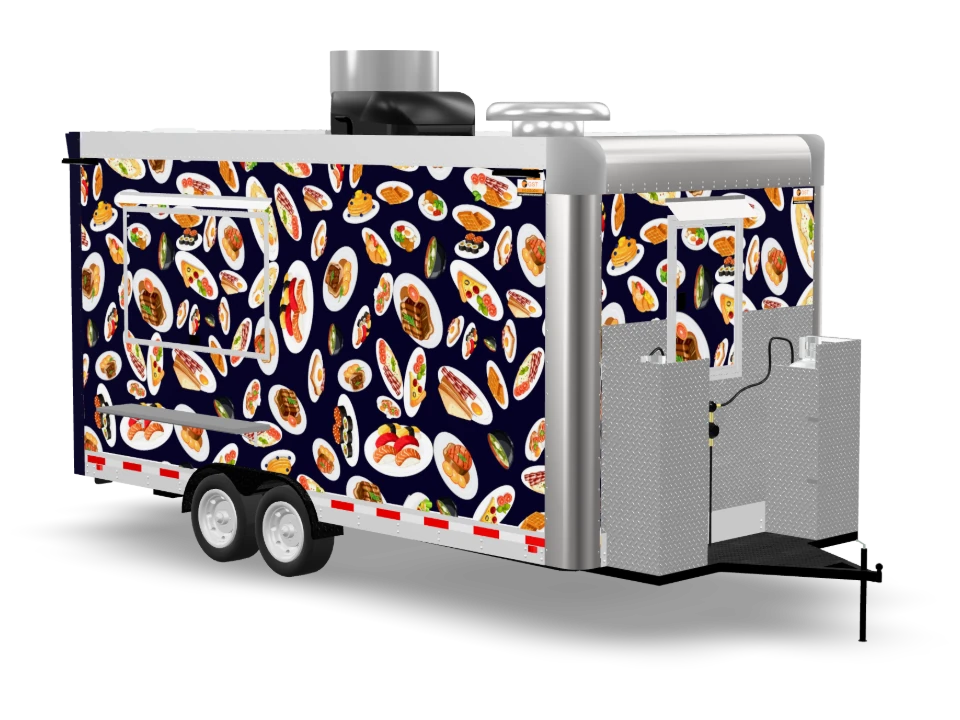 Meze Food Trailer with custom wrap, 16 ft, Golden State Trailers