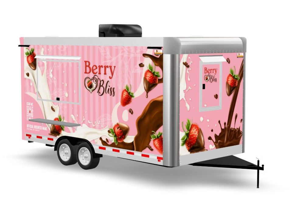 Milkshake Food Trailer with custom wrap, 16 ft, Golden State Trailers