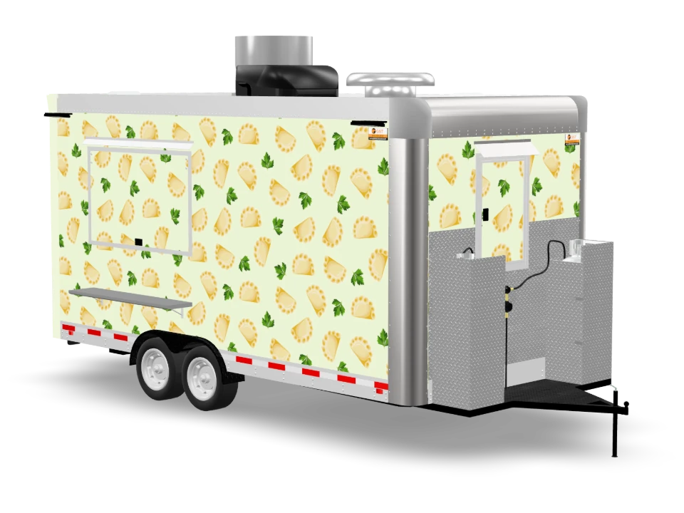 Pierogi Food Trailer with custom wrap, 16 ft, Golden State Trailers