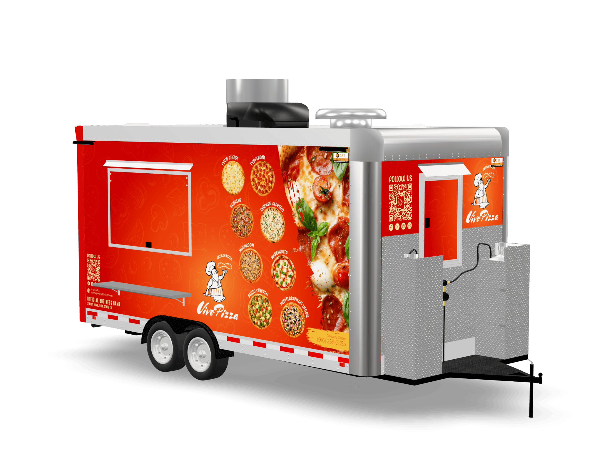 Pizza Food Trailers for Sale | Custom Pizza Ovens for Wood-Fired or Gas ...