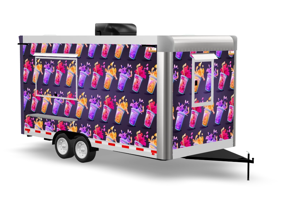 Slushie Food Trailer with custom wrap, 16 ft, Golden State Trailers