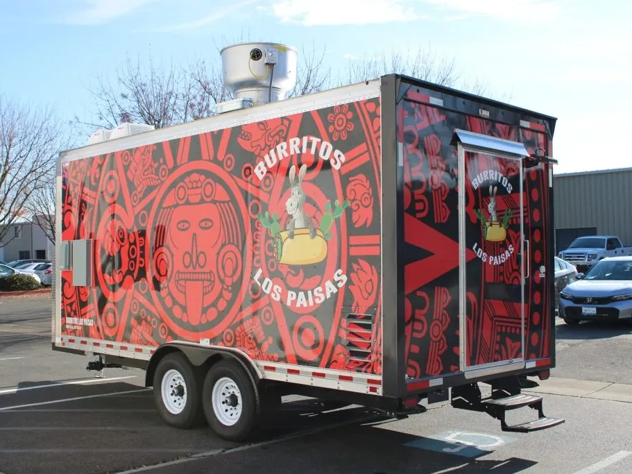 Burritos Los Paisas food trailer wrap, photo 12