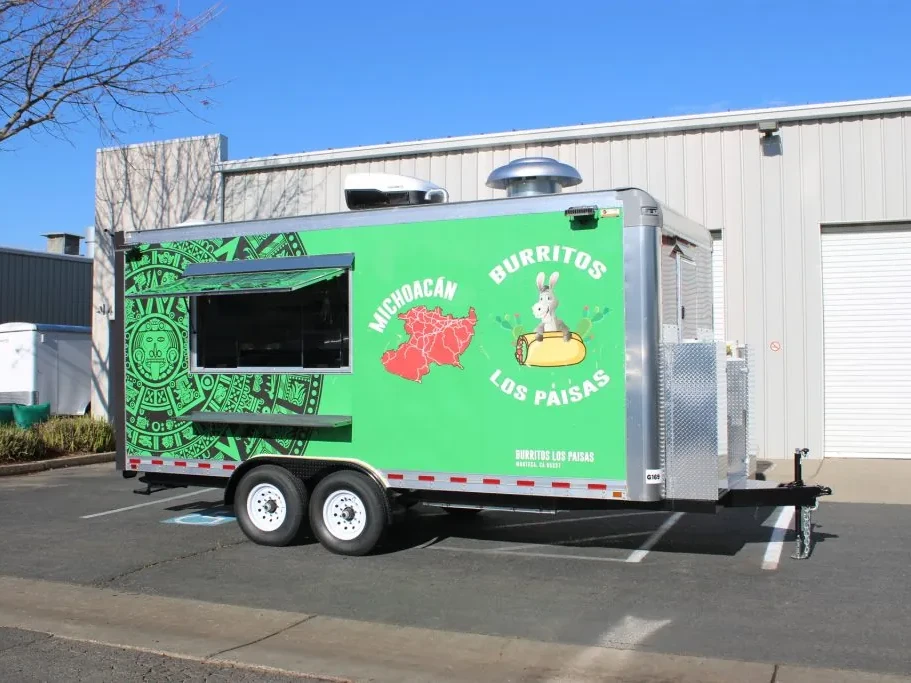 Burritos Los Paisas food trailer wrap, photo 14