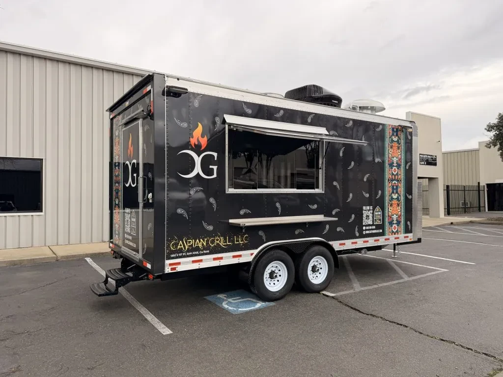 Caspian Grill LLC food trailer wrap, photo 1