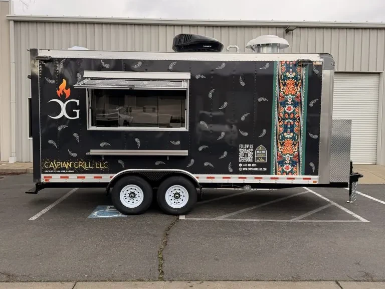 Caspian Grill LLC food trailer wrap, photo 2