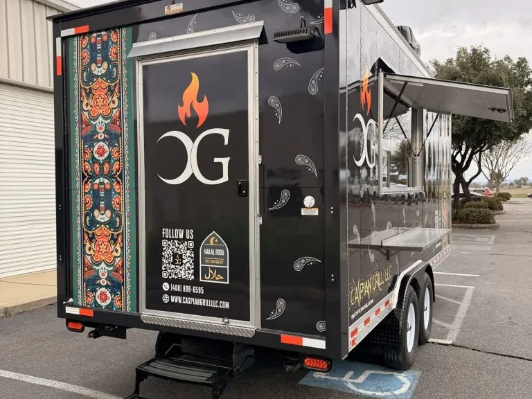 Caspian Grill LLC food trailer wrap, photo 3